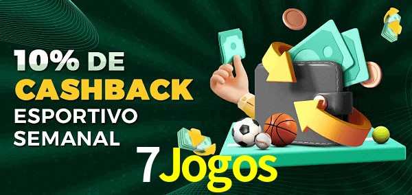 10% de bônus de cashback na 7Jogos